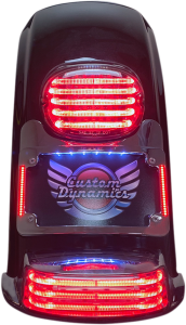 Turn Signal Eliminator With Tri Radius Illuminated Plate Frame Amber, White, 1, nordicamoto.ro