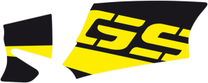 Swing Arm Decals Black, Yellow, 1, nordicamoto.ro
