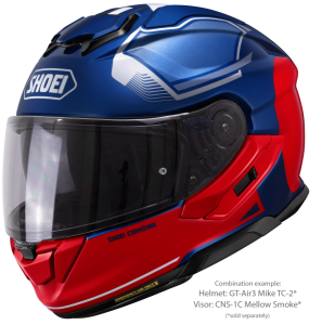 SHOEI GT-AIR3 MIKE TC-2 teljes arcú sisak, kék/piros, L-es méret, 3, nordicamoto.ro