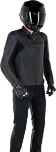 Geaca Piele Alpinestars Faster v2 Black White, 2, nordicamoto.ro