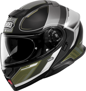 SHOEI NEOTEC3 SHARPEN TC-11 felhajtható sisak, fekete/fehér/matt zöld