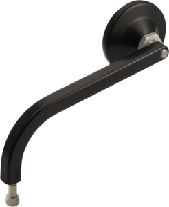 No. 2 Standard 2-1/4(r) Round Mirror Black