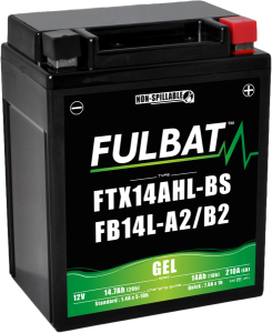 Fulbat FTX14AHL-BS, FB14L-A2/B2 motorkerékpár-gélakkumulátor, nordicamoto.ro