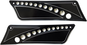 Drilled Saddlebag Latch Covers Black