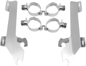 Fats/slim Windshield Trigger-lock Complete Mount Kit Polished