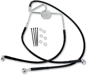 Stainless Steel Brake Line Kit Black, 1, nordicamoto.ro