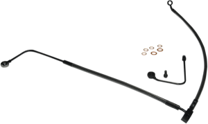 Designer Series Dot Front Lower Brake Line Kit Black, Black Pearl