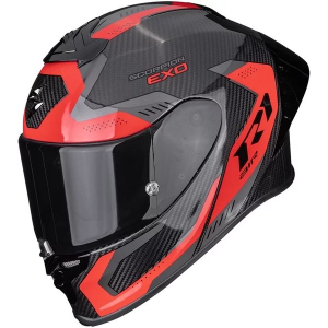 SCORPION EXO-R1 EVO II CARBON AIR PROPEL S teljes arcú sport sisak, fekete/piros, 3, nordicamoto.ro