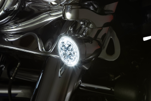 Led Lighted Fang® Front Signal Light Inserts With Bezel Chrome