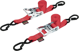 1-1/2(r) Ratchet With Safety Latch Hooks Red