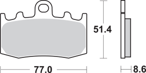 Hs Street Excel Sintered Front Brake Pads
