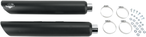 3(r) Round Twin Slash Slip-on Mufflers Black, 1, nordicamoto.ro