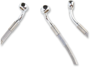 Extended Length Stainless Steel Brake Line Kit Silver, Clear-coated Oversize [+254 mm (10'')], 2, nordicamoto.ro
