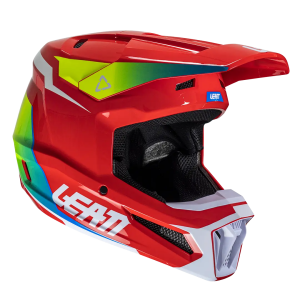 Leatt 2.5 V25 sisak, piros/savzöld/fehér, L-es méret, 1, nordicamoto.ro