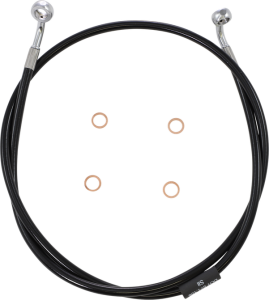 Black Braided Brake Line Kit Black 30, 1, nordicamoto.ro