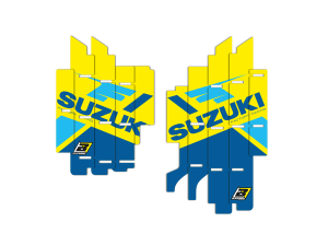 Radiator Louvers Graphics Team Suzuki Ksrt 2022 Blue, Yellow