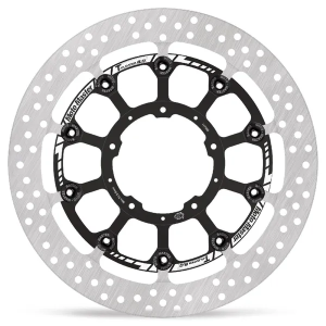 Halo sorozatú T-floater fékrotor, fekete, rozsdamentes acél, 1, nordicamoto.ro