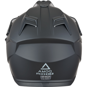 AMOQ AI100 Solid motoros sisak, matt fekete, L méret, 2, nordicamoto.ro