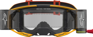 Alpinestars Vision 8 Amber Roll-Off védőszemüveg – Sárga/Piros/Fekete/Átlátszó lencse, 4, nordicamoto.ro