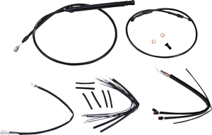 Handlebar Cable And Brake Line Kit For Burly Ape Handlebars Black, 1, nordicamoto.ro
