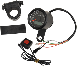 Programmable Mini Electronic Speedometer With Odometer/tripmeter Black