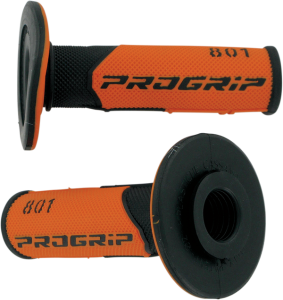 801 Hybrid Duo-density Cross Grips Black, Orange