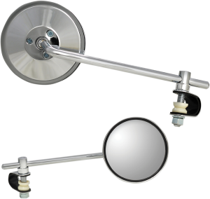 Universal Clamp-on Mirror Silver, 1, nordicamoto.ro