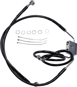 Extended Length Black Vinyl Brake Line Kit Black Oversize [+152 mm (6'')], 1, nordicamoto.ro