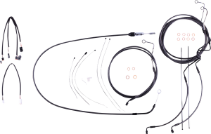 Black Pearl Designer Handlebar Installation Kit Black, 3, nordicamoto.ro