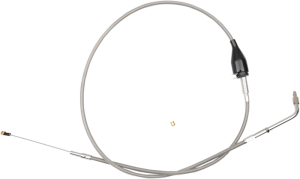 Stainless Braided Handlebar Idle Cable Silver