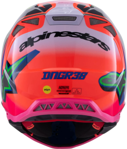 Alpinestars S-M10 Deegan sisak – narancssárga/rózsaszín/lila, L-es méret, 3, nordicamoto.ro