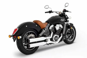 Muffler Slip-on 3.5(r) Duals For Indian Scout Black, Chrome