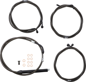 Standard Midnight Braided Handlebar Cable/brake Line Kit Black