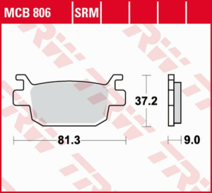 TRW szinterezett hátsó fékbetétek a HONDA SILVER WING 125 '07–'13 modellhez, nordicamoto.ro
