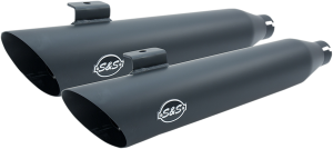 Slash Cut Slip-on Mufflers Black, 3, nordicamoto.ro