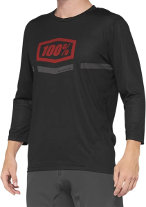 MTB pólók, MTB póló, 100% Airmatic, 3/4 ujjú, fekete/piros, nordicamoto.ro