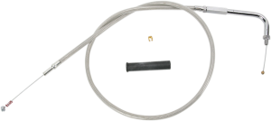 Stainless Braided Idle Cable Silver, 1, nordicamoto.ro