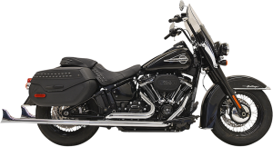 Fishtail True Dual Exhaust System Black, 1, nordicamoto.ro