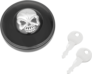 Screw-in Locking Skull Gas Cap Black, 2, nordicamoto.ro