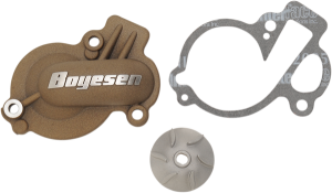 Supercooler Water Pump Cover And Impeller Kit Magnesium, Powder-coated