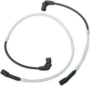 Braided Spark Plug Wire Silver