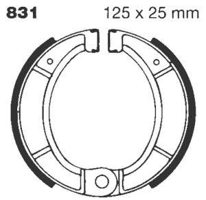 (r)g(r) Grooved Brake Shoe, 1, nordicamoto.ro