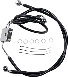 Extended Length Black Vinyl Brake Line Kit Black