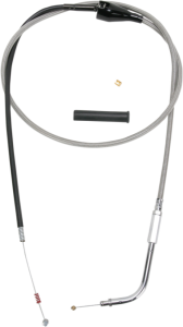 Stainless Braided Idle Cable Silver, 1, nordicamoto.ro