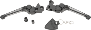 Anthem Adjustable Lever Set For Harley Models Black