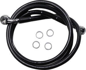 Extended Length Stainless Steel Brake Line Black, Vinyl Coated