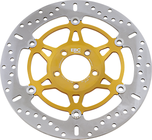 Md Series Pro-lite Contour X Brake Rotor Polished Steel, Yellow