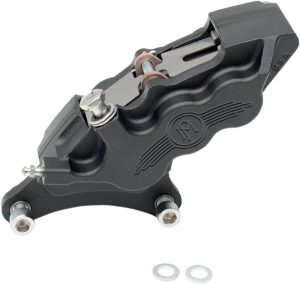 Six-piston Differential-bore Front Caliper Black, Matte
