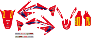 Blackbird Racing Replica Team Honda Hrc 2022 Graphics Kit With Seat Cover Red, 4, nordicamoto.ro