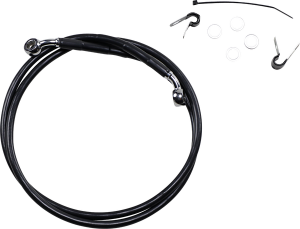 Extended Length Black Vinyl Brake Line Kit Black Oversize [+254 mm (10'')], 1, nordicamoto.ro